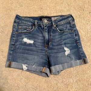 Aeropostale High-Waisted Midi Jean Shorts Size 0
